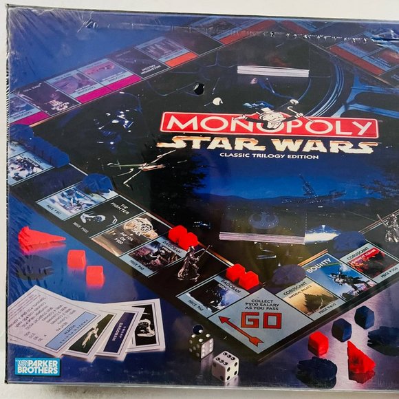 Vintage Monopoly Star Wars Classic‎ Trilogy Edition Board Game 1997 Hasbro New - Picture 7 of 10